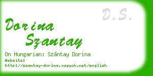 dorina szantay business card