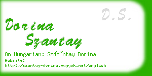 dorina szantay business card